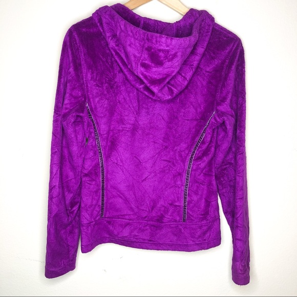 Marmot Fuzzy Zip Up Hoodie Purple Sz XS - Picture 2 of 8
